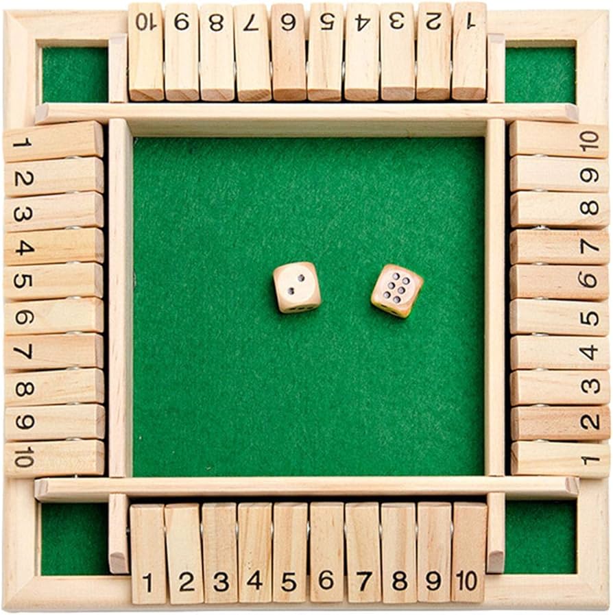 Amazon.co.jp: ? シャット ザ ボックス ダイスゲーム ボードゲーム