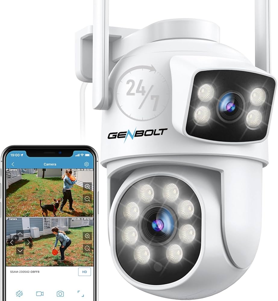 Amazon.co.jp: 【360°全方位監視】二重レンズ 防犯カメラ 屋外 wifi