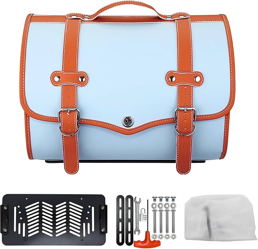 Amazon | QIYAONUO バイク リアボックストップケース PUバイク リア