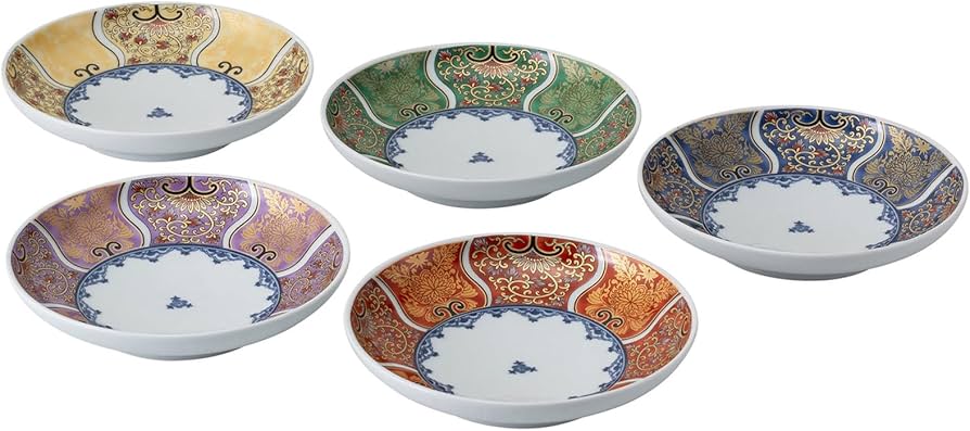 Amazon.co.jp: 西海陶器 波佐見焼 「 献上古伊万里 」 取皿 5点セット