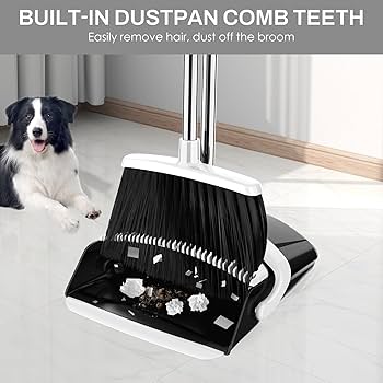 Amazon.com: EZKEY Broom and Dustpan Set for Home, 51-in Long