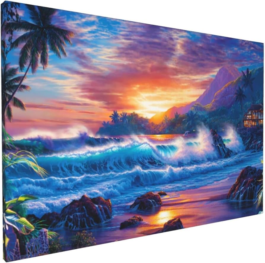 c*1様 ラッセン ロマンスオブザシー 額装品 アート ハワイ 風景画 夕日