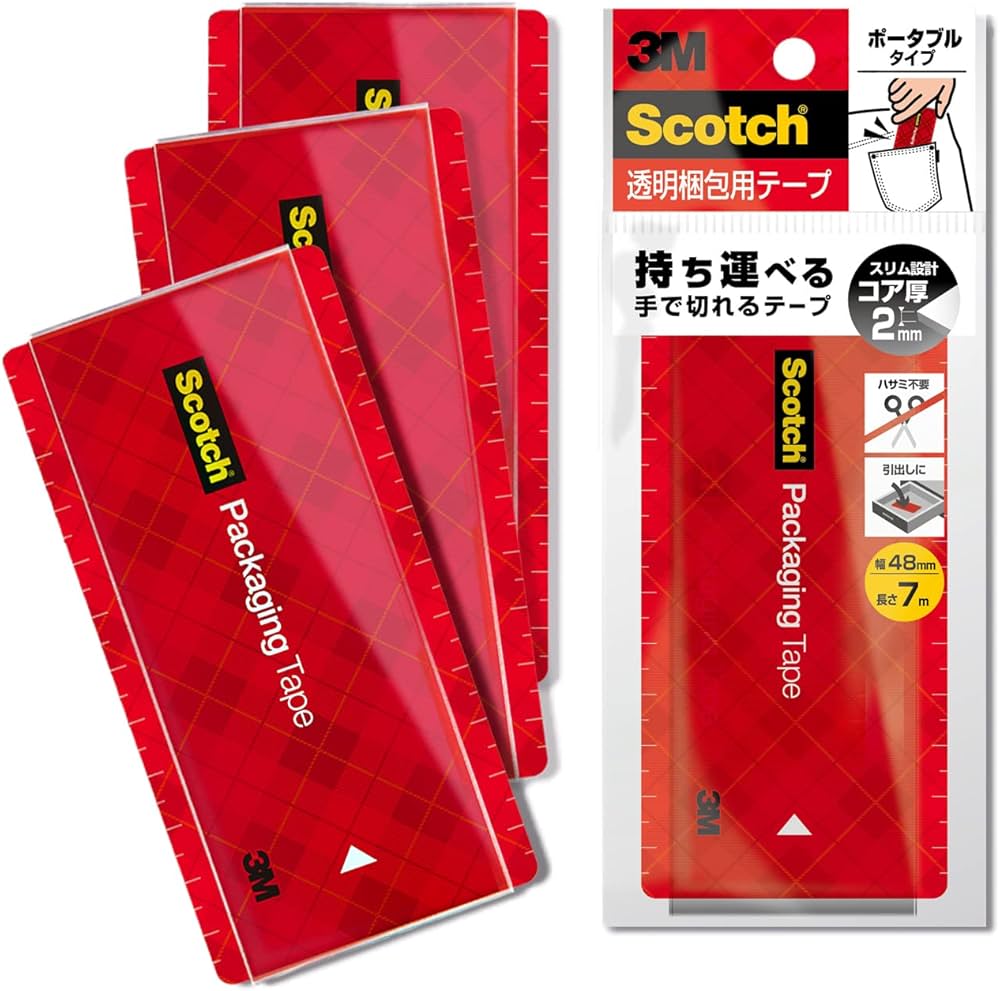 Amazon.co.jp: 【手で切れる】 3M スコッチ ガムテープ ポケットサイズ