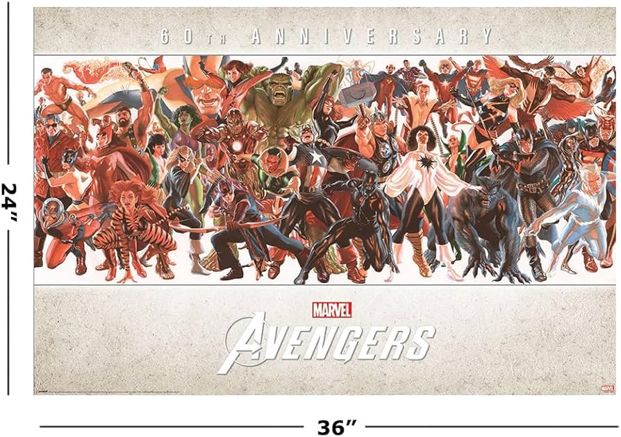 Amazon.com: Marvel's Avengers - Comic Poster (60th Anniversary