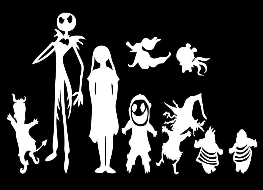 Jack Skellington Stickers Nightmare Before Xmas Jack And Family