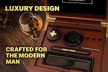 Amazon.com: GREEN CROSS Acacia Wood Locking Valet Box – Luxury