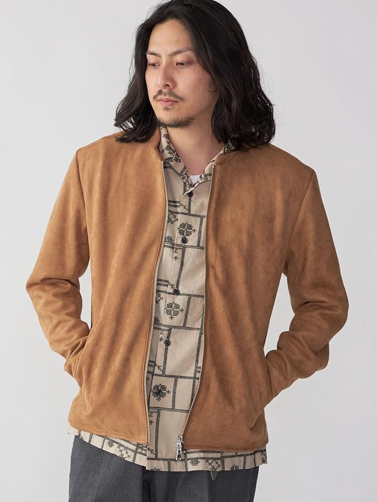Amazon.co.jp: [シップス] ジャケット ポリエステル フェイクスエード