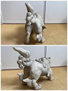 白備前 双獅子 置物 骨董 古美術 在銘(K-YC509) Amazon.co.jp: 白