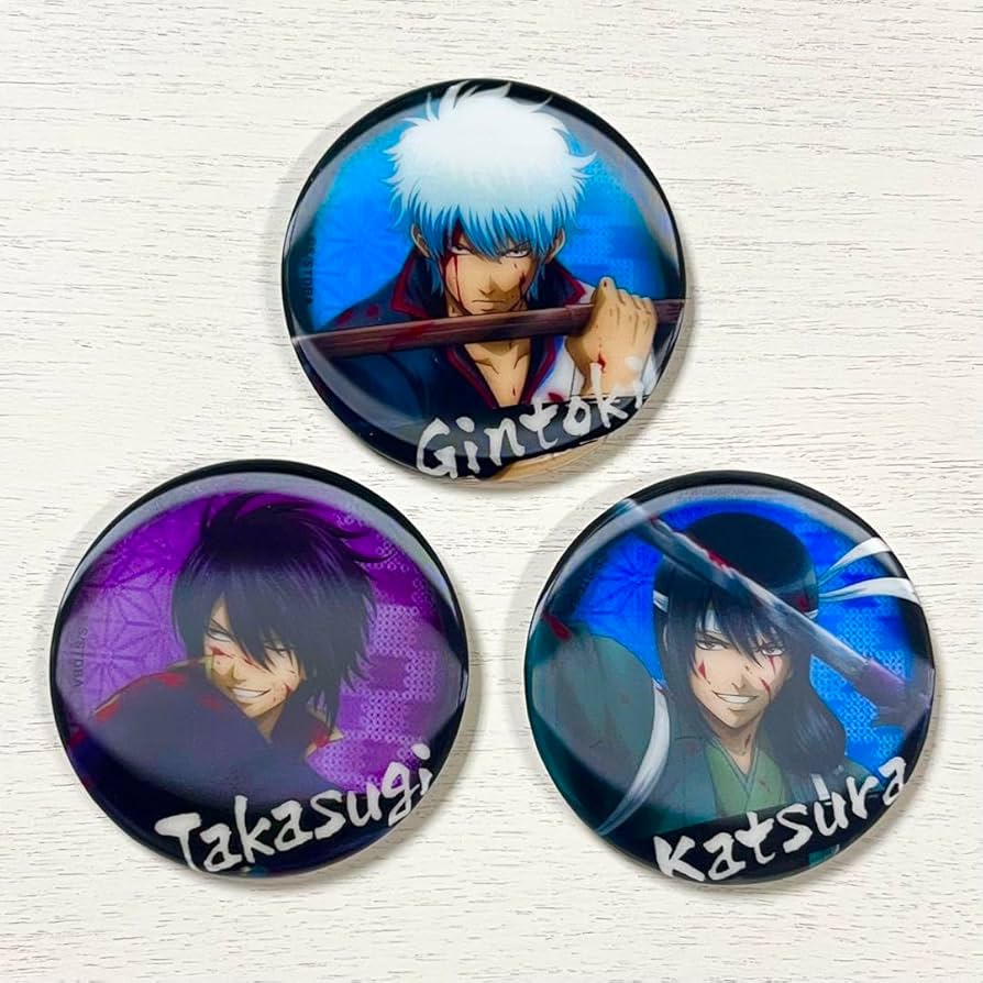 銀魂 坂田銀時 ステンドグラス風 BIG スタンドCANバッジ 100mm缶