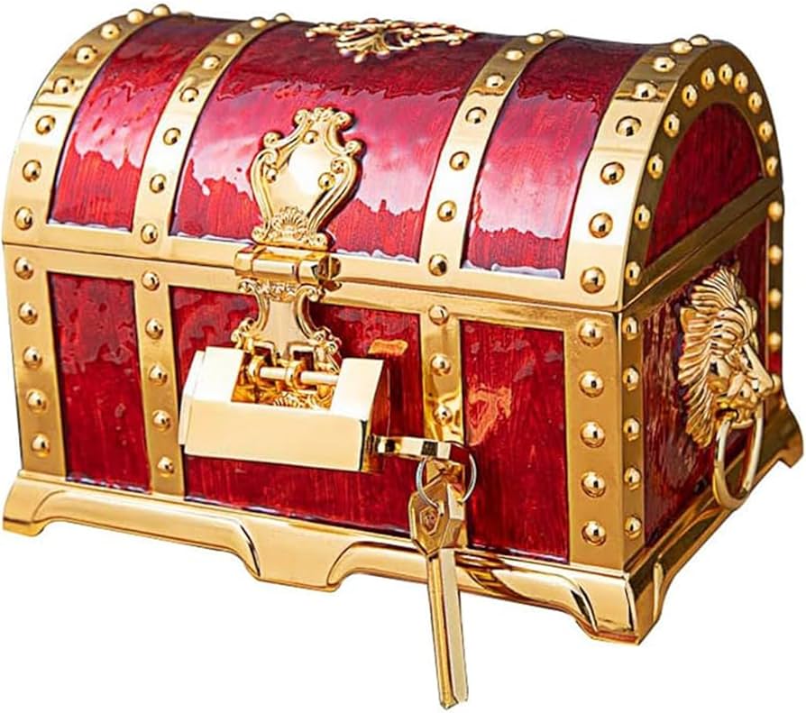 Amazon.co.jp: アンティーク 宝箱 鍵2本付き 収納ボックス