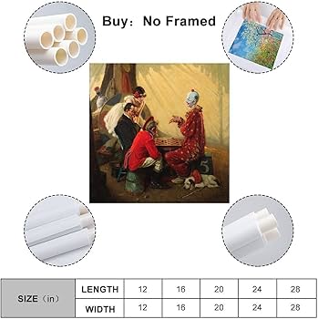 Amazon.com: 35+ Norman Rockwell Painting on Canvas Checkers (Game