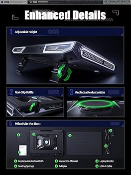 Amazon.com: llano Laptop Cooler, Gaming Laptop Cooling Pad with