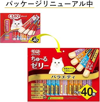 Amazon.co.jp: チャオ (CIAO) スティック ちゅ~るゼリー バラエティ 40