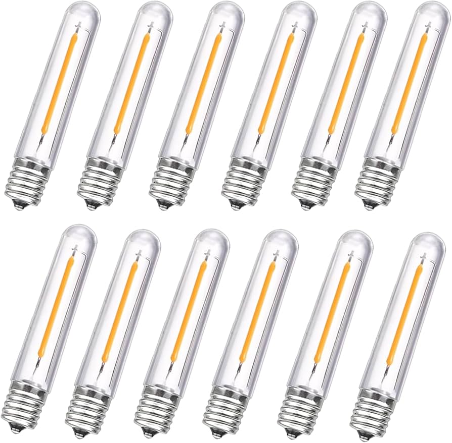 Egcol 12 Pack T13 Replacement LED Lights Bulbs, E12 LED Candelabra