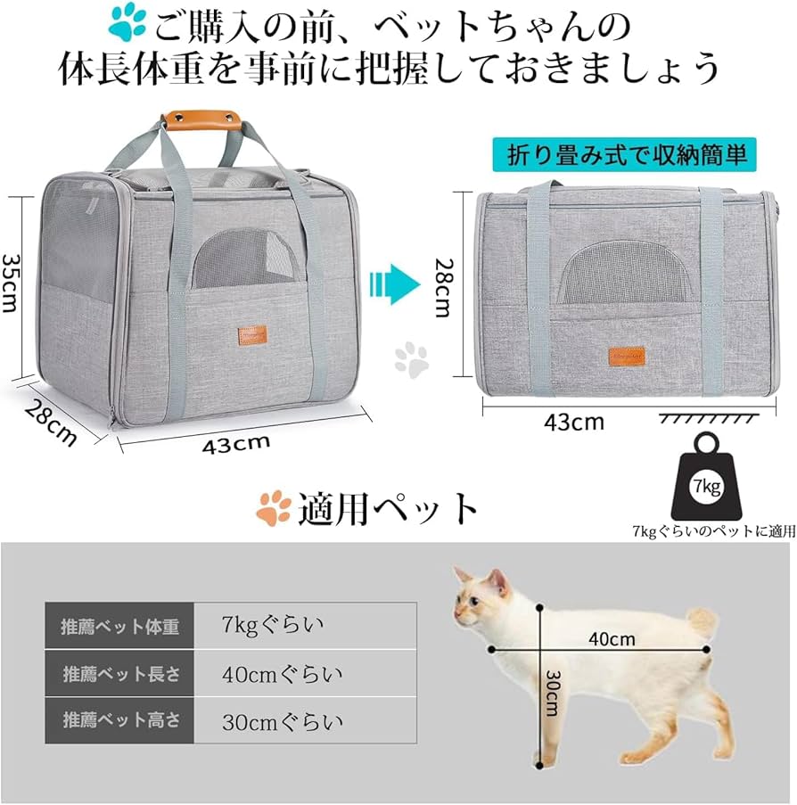 Amazon.co.jp: Morpilot ペットキャリー 猫 きゃりーバッグ 4way