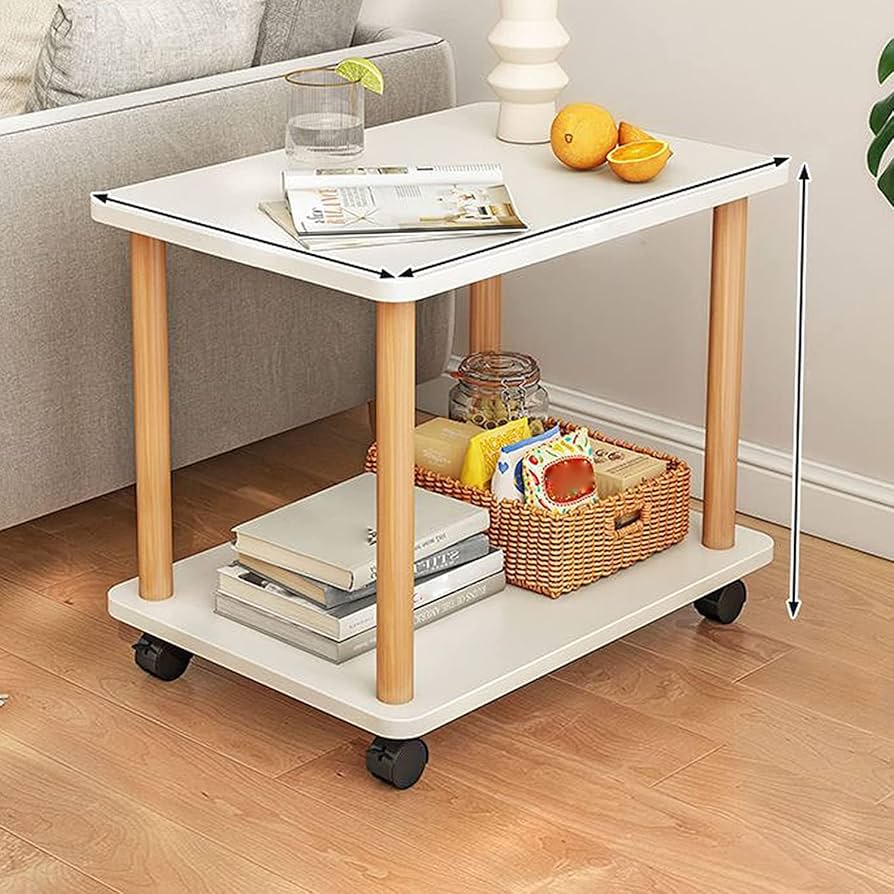 Amazon.co.jp: サイドテーブル キャスター付き 多機能 ナイトテーブル