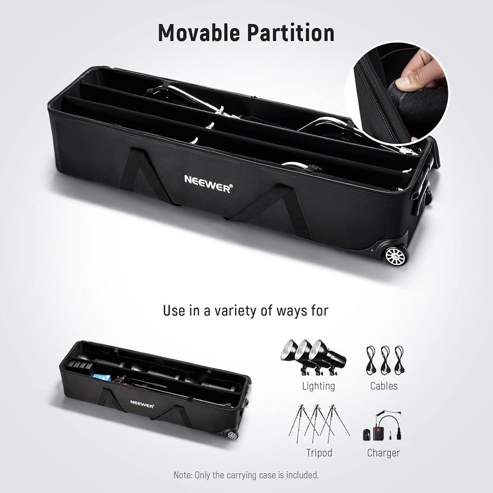 Amazon.co.jp: NEEWER Cスタンドケース 車輪付きローリングバッグ 写真