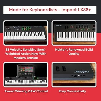 Amazon | Nektar Impact LX88+ 88キー フルサイズ ベロシティセンシブ