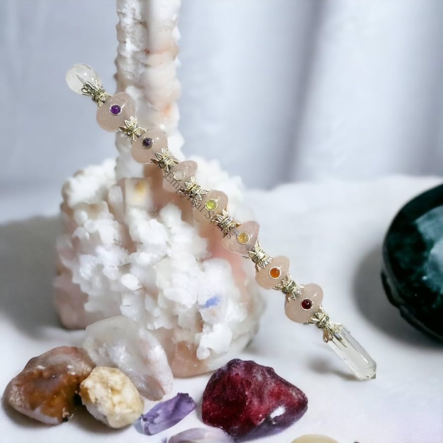 Amazon.co.jp: Empyreal Crystal 7チャクラヒーリングワンド 形而上学