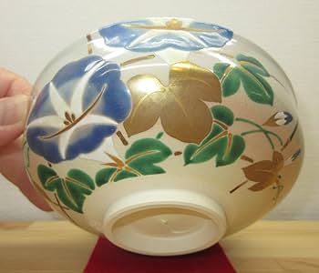 Amazon | 【逢絢亭】茶道具 茶碗 抹茶碗 平茶碗 京焼 仁清写 朝顔の図