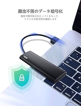 Amazon | Netac SSD 外付け 2TB USB3.2 Gen2 Type-C 最大550MB/s