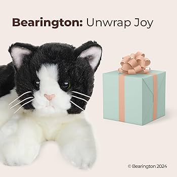 Amazon.com: Bearington Domino Cat Stuffed Animals - 15