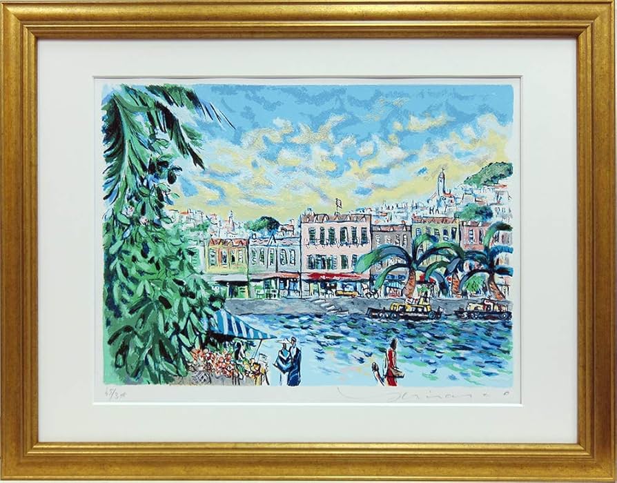 値下げOK】ドゥマルヌ 揺らめく構図 シルクスクリーン 絵画額装 3/100