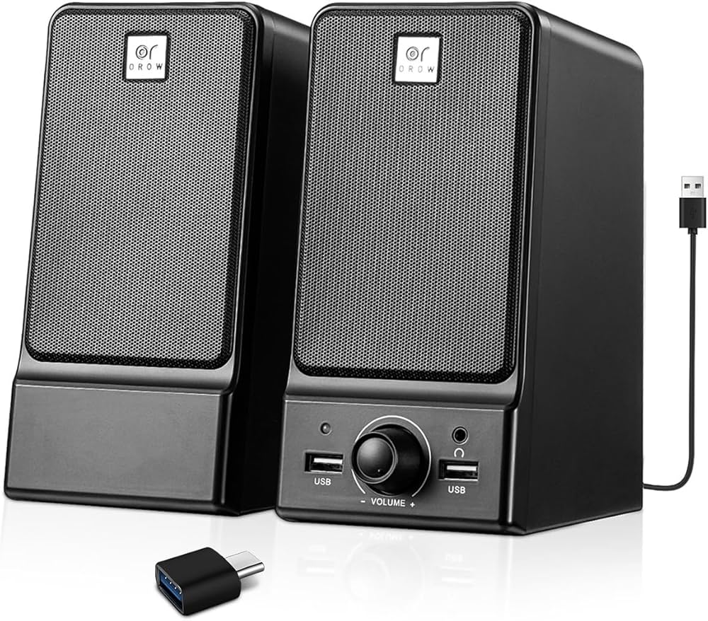 Amazon.co.jp: OROW PCスピーカー 16W出力 USBスピーカー ラップトップ