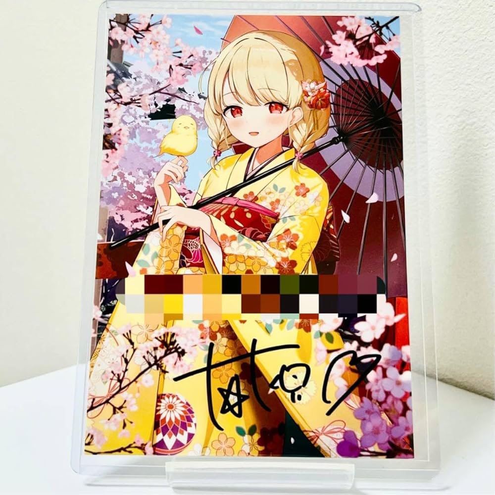 サイン入りポストカード Amazon.co.jp: 紫宮るな 複製箔押しサイン入り