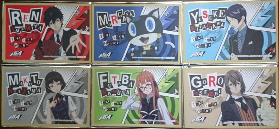 ペルソナ5 セガ 色紙 吾郎 祐介 双葉 真 モルガナ ペルソナ