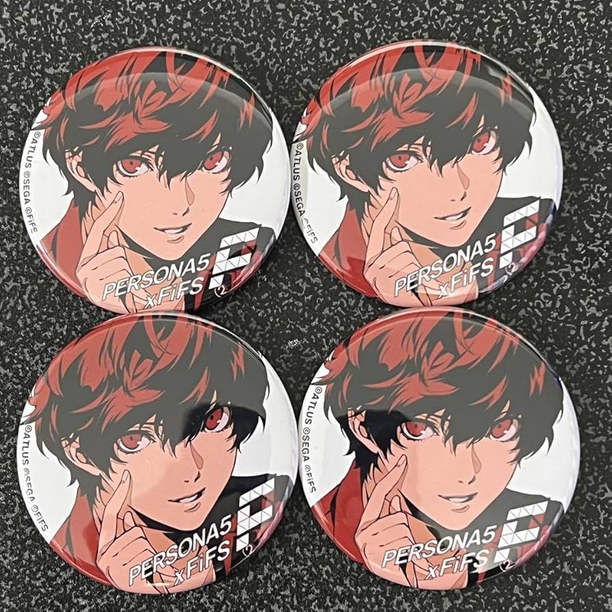 ペルソナ5 ステラワース 特典 缶バッジ 主人公 雨宮蓮 ジョーカー