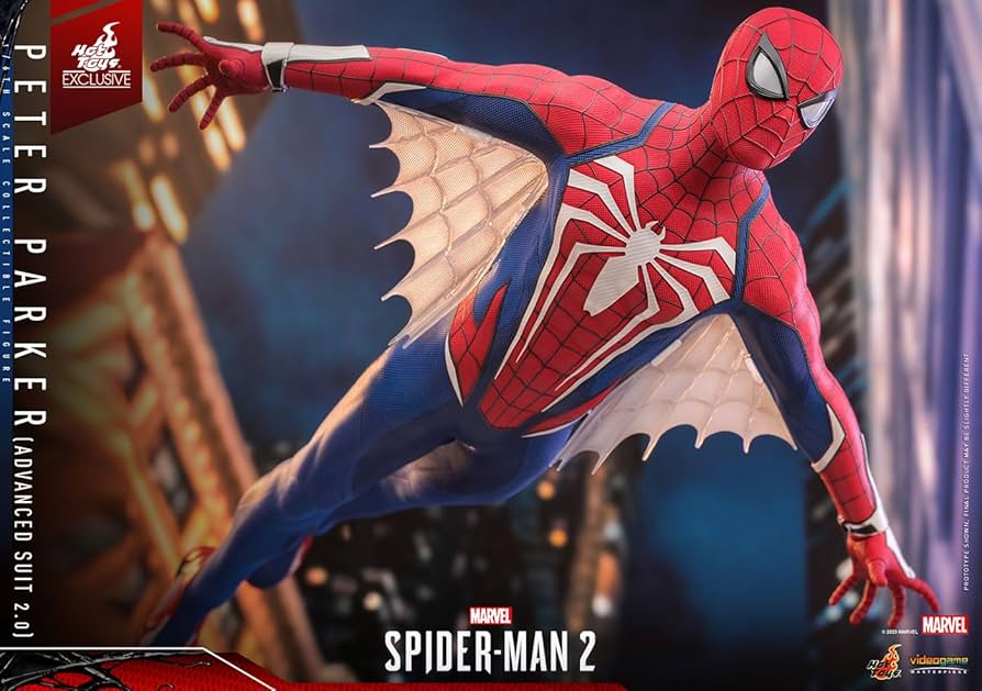 Amazon.com: Hot Toys Peter Parker Advanced Suit 2.0 Spider-Man 2