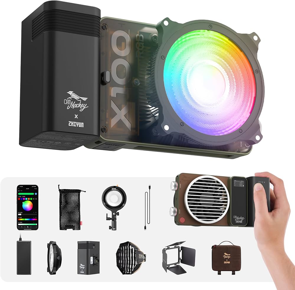 Amazon | ZHIYUN MOLUS X100 RGB PRO[公式旗艦店] 100W ビデオライト