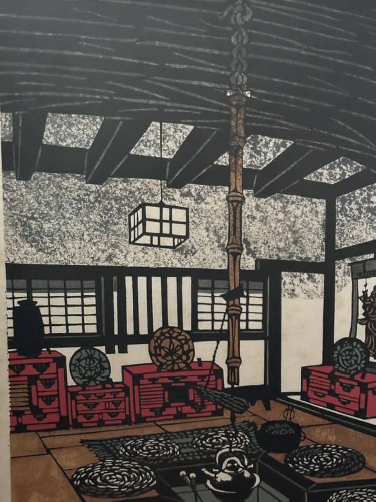 一枚の絵取扱作品 堀田高 直筆サイン『南仏カーニュにて マントン暮色