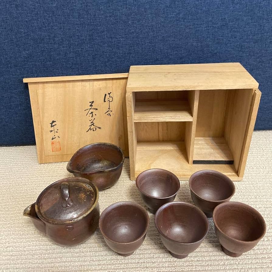 備前焼 森宝山作 宝山 希少 手造松の実摘み 宝瓶 急須 備前焼 森宝山作