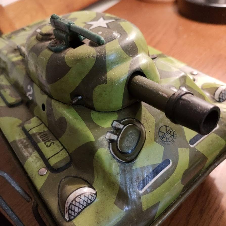 ⭐️ 希少品！ Marx toys 製 ゼンマイ式ブリキ戦車です。 ⭐️ 希少品