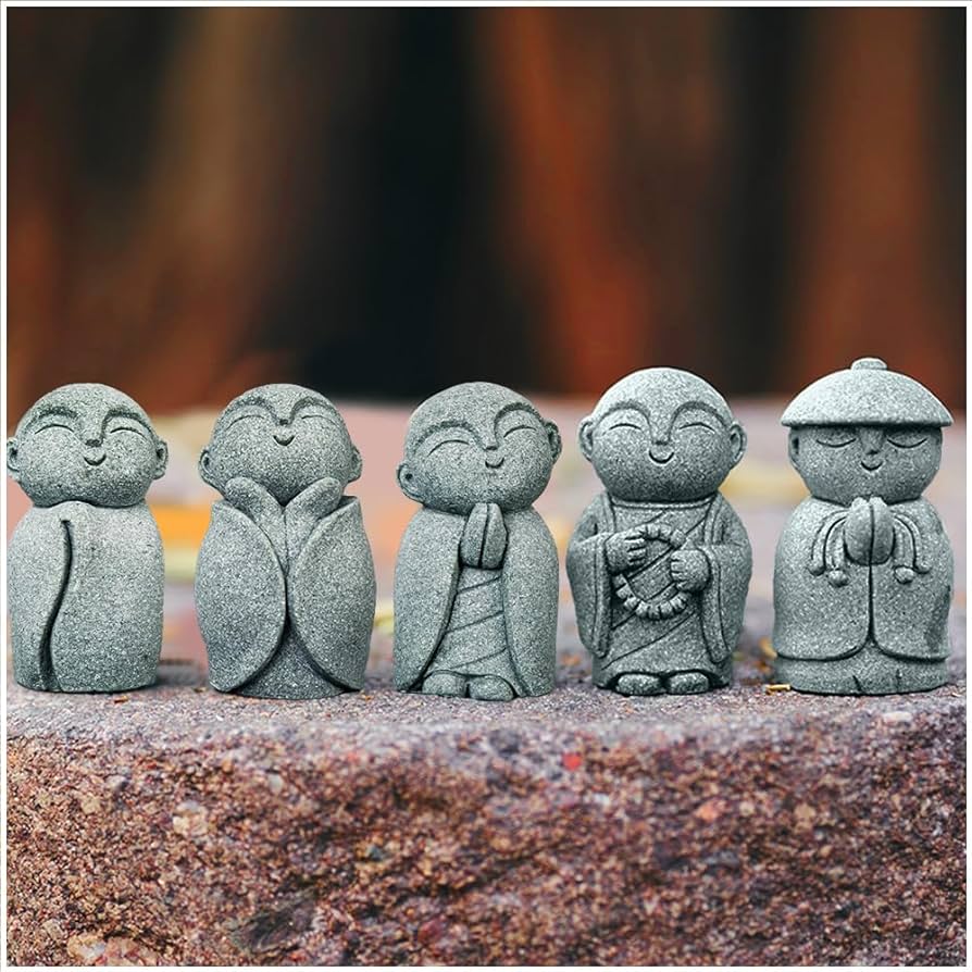 Amazon.co.jp: YUYAKESHI お地蔵さん 癒し 置物 祈り お地蔵様 僧侶