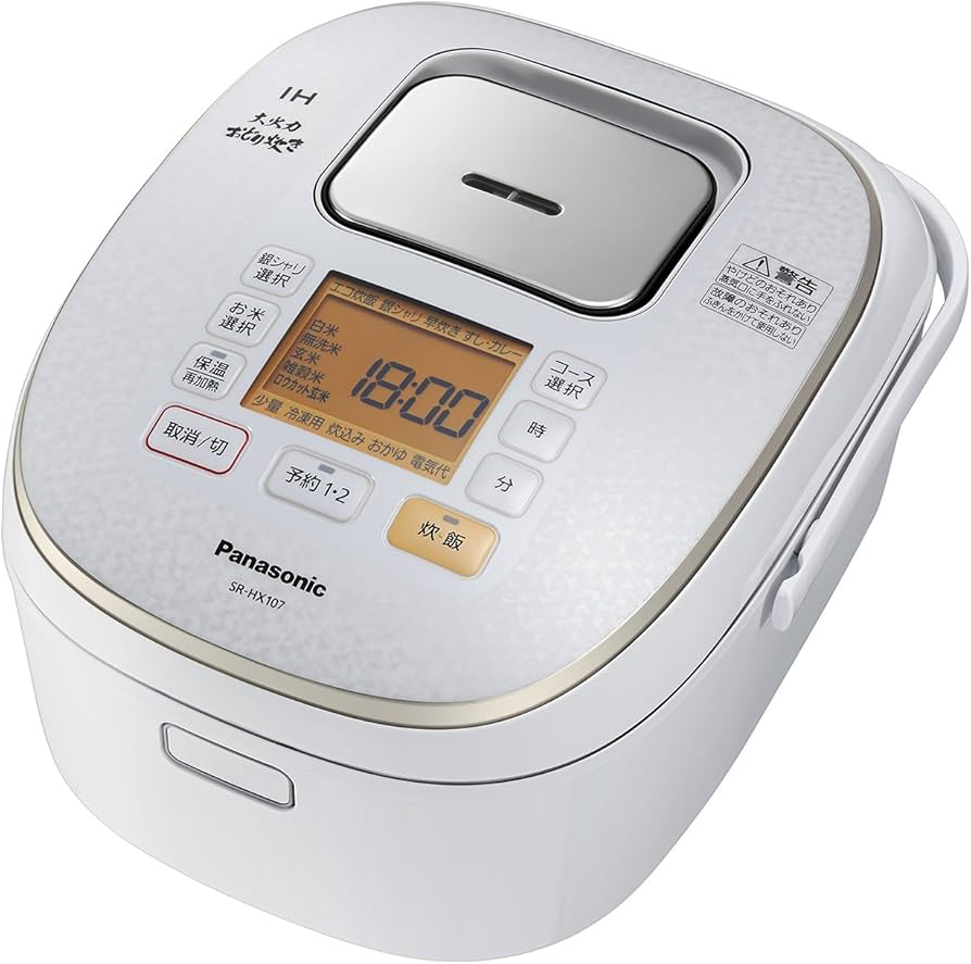 Amazon | パナソニック 炊飯器 5.5合 IH式 大火力おどり炊き スノー