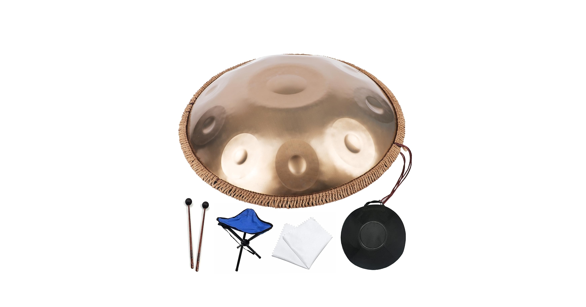 ハンドパン 9音 56cm ゴールド 432Hz スチールタングドラム ハンドパン