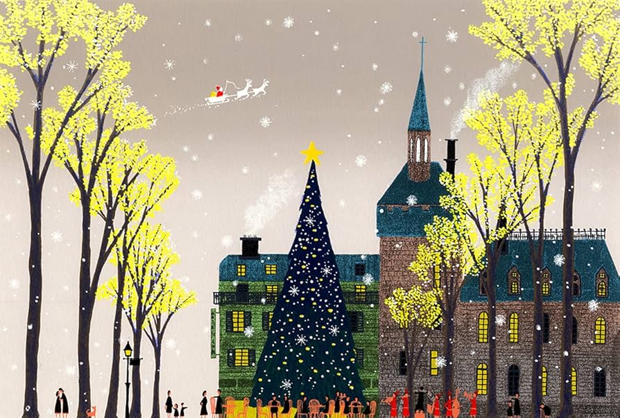 Amazon.co.jp: 絵画 吉岡浩太郎 光のクリスマス 版画 インテリア