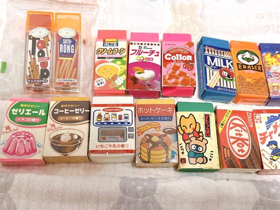 Amazon.co.jp: 消しゴム 平成レトロ 食べ物 パロディ シール メモ帳