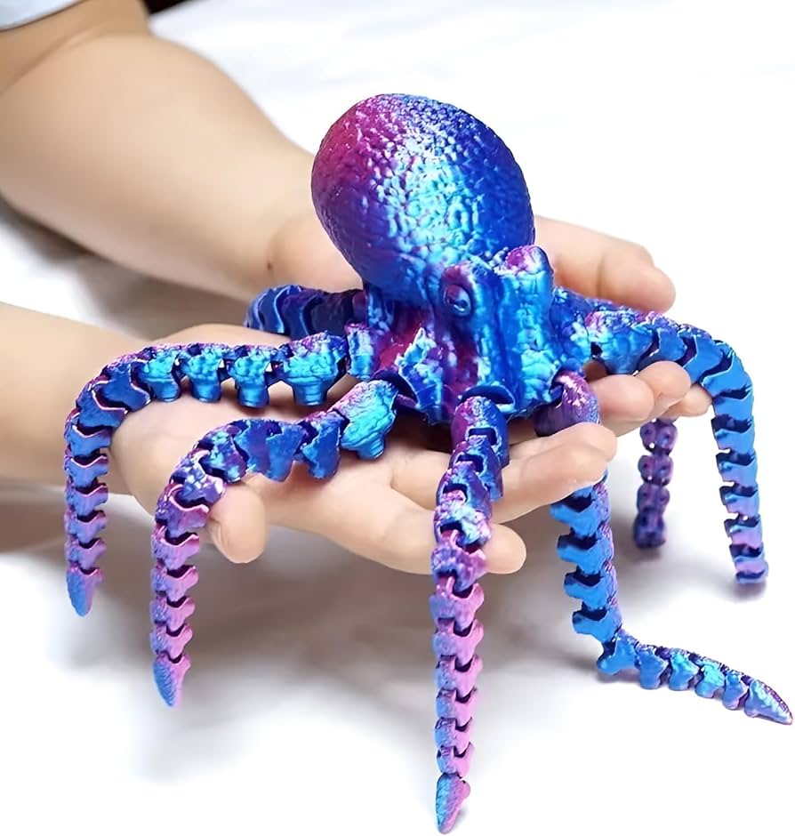 Amazon.co.jp: SAMIQU 3Dプリントタコ、関節式本物そっくりの