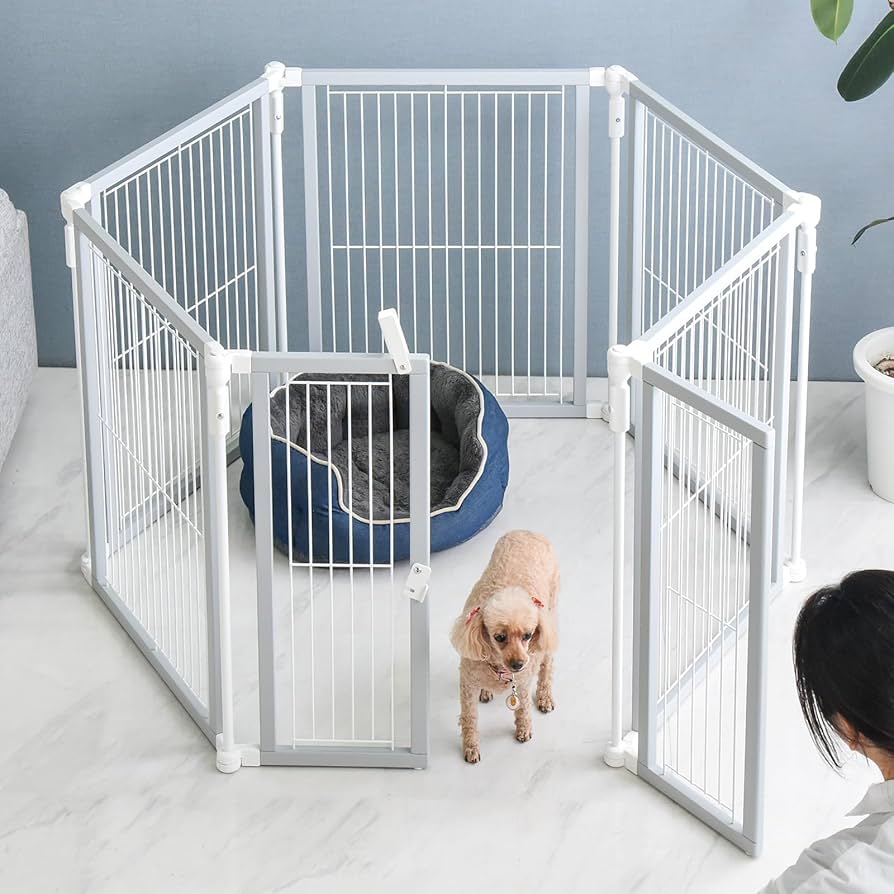 Amazon | タンスのゲン ペットサークル 【完成品】 ハイタイプ 6枚