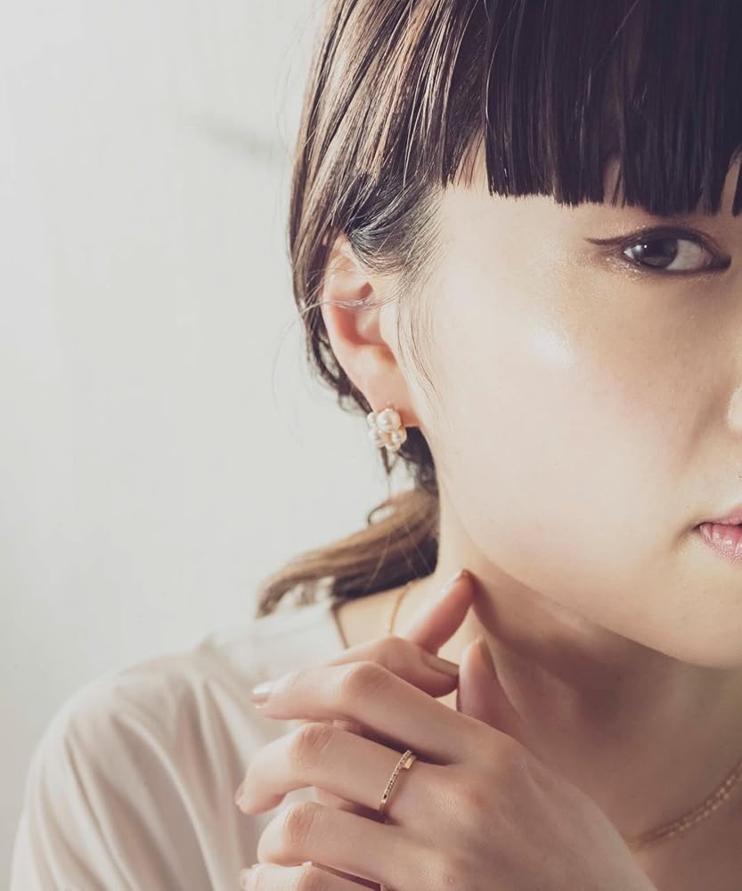 Amazon | (エテ) ete パール ピアス 870991 FREE イエローゴールド