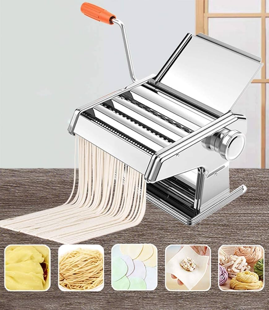 Amazon｜多機能 家庭用 ステンレス製麺機 パスタマシン3種類カッター