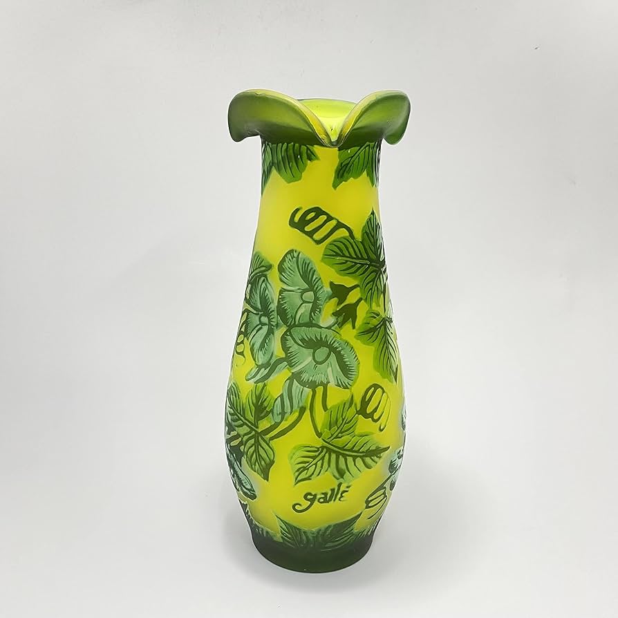 Amazon.co.jp: 【証明書付】【希少】 エミールガレ 花器 高さ25cm 幅