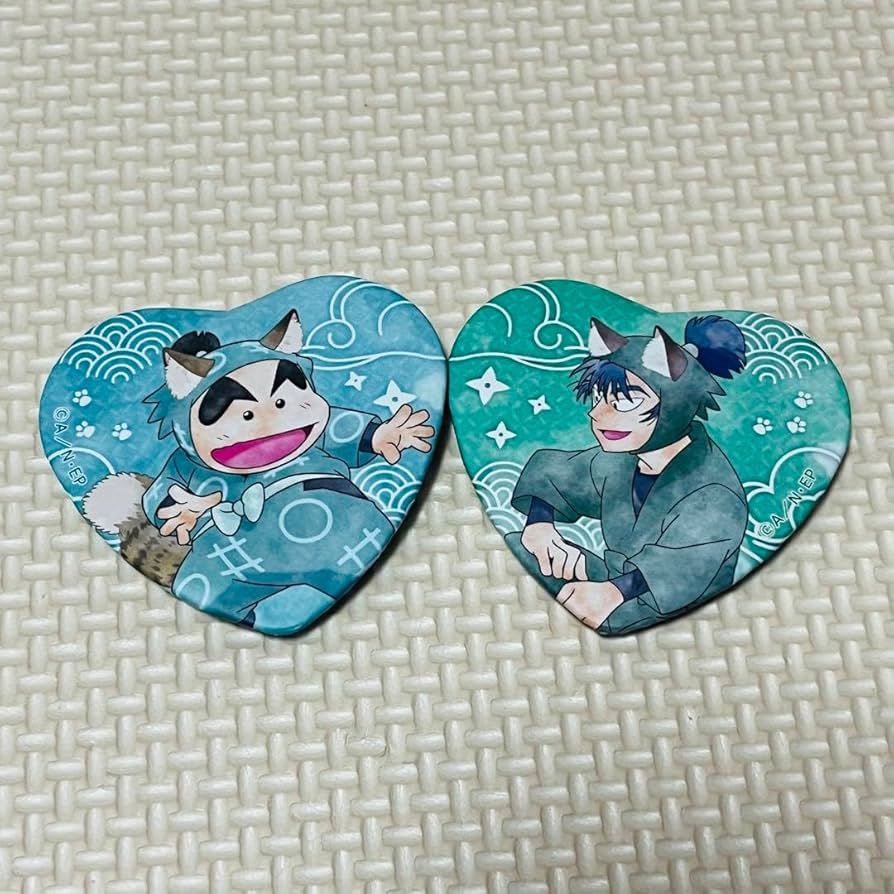 忍たま乱太郎 食満留三郎 ハート缶バッジ