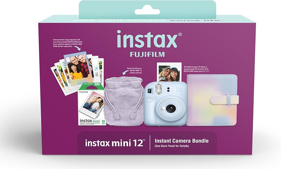 Amazon.com : INSTAX Mini 12 Blue Holiday Bundle 2024 : Electronics