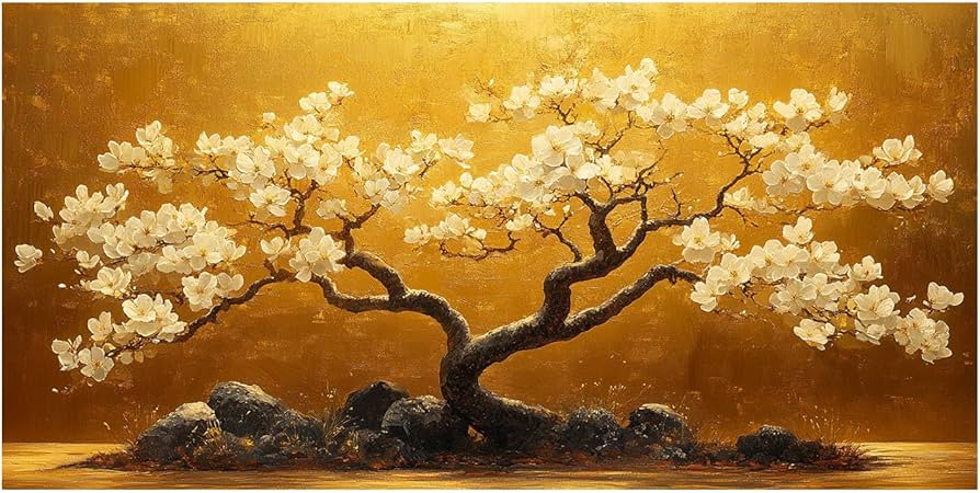 Amazon.co.jp: SHYAMIC アートパネル 抽象画 抽象的な木の絵の