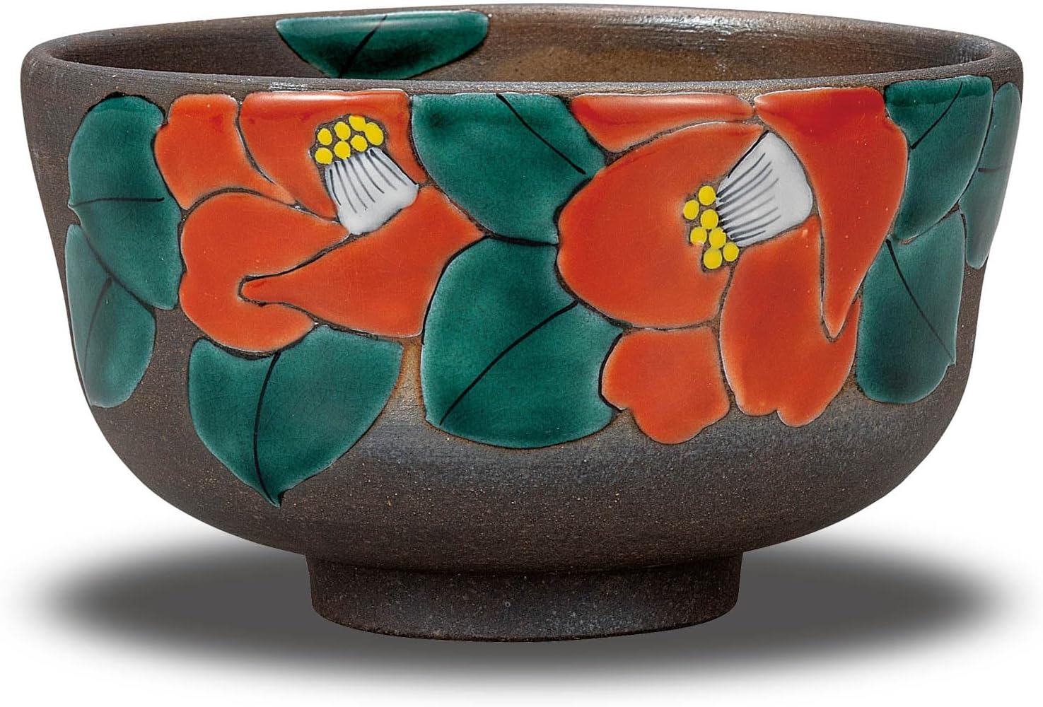 イ981 茶碗『九谷焼 作家物』『合一彩兎文 茶碗 共箱』茶道具 抹茶碗